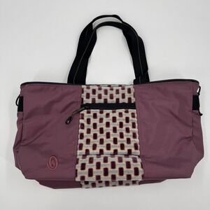 Timbuk2 Plum Purple Ballistic Nylon Velvet Weave Tote Bag Shoulder Bag 18in